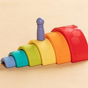 Jucarie de impins si tras Hola Toys Cameleonul curcubeu