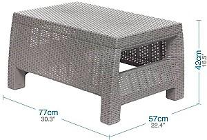 Set mobila de gradina Sonmez Ferrara Fancy Cappuccino (gri)