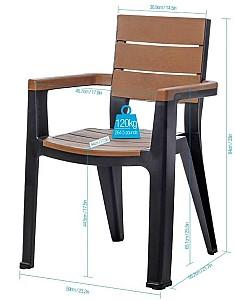 Scaun terasa Sonmez Madeira Tabaco (maro)