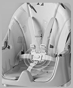 Scaun reglabil pe inaltime de masa 4Play Transformer Grey