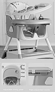 Scaun reglabil pe inaltime de masa 4Play Transformer Grey