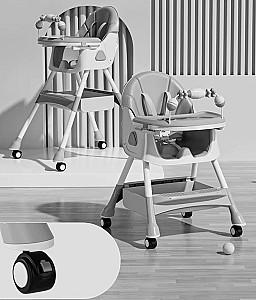 Scaun reglabil pe inaltime de masa 4Play Transformer Grey