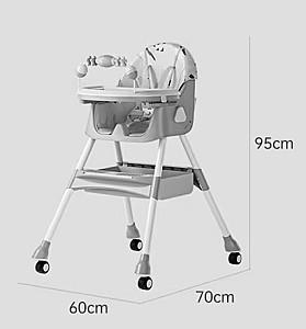 Scaun reglabil pe inaltime de masa 4Play Transformer Grey
