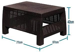 Set mobila de gradina Sonmez Ferrara Fancy Wengue (maro)