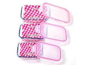 Set de recipiente alimentare BORART 3 boxe cu capac