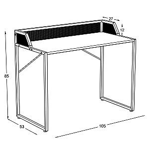 Masa de birou Rafevi Mela Antracit / Negru
