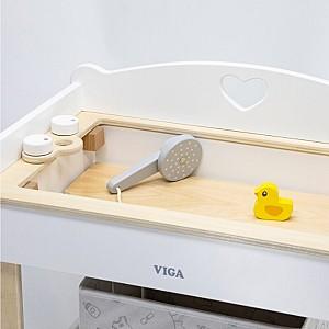 Mobilier jucarie VIGA Masă de schimb 2în1 și cadă