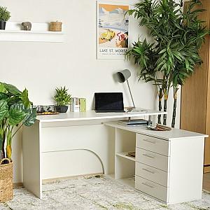 Masa de birou Fabrik Home SK-01 Frasin Alb Dreapta