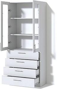 Dulap cu vitrina Fabrik Home Office Line №3 frasin alb