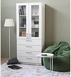 Dulap cu vitrina Fabrik Home Office Line №3 frasin alb