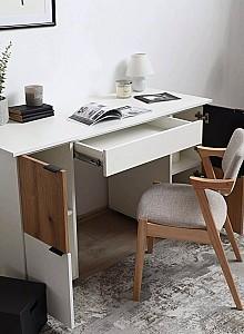 Masa de birou Fabrik Home Mateo Frasin Alb/Stejar Ewok(Bej)