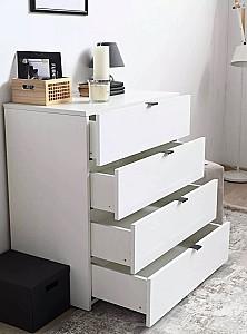 Comoda Fabrik Home Hardy 4S Alb Lucios