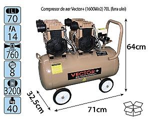 Compresor de aer Vector (1600Wx2)70L
