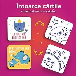 Joc de masa Toys outlet Cartonașe Buboo 3 în 1  pentru Fetițe