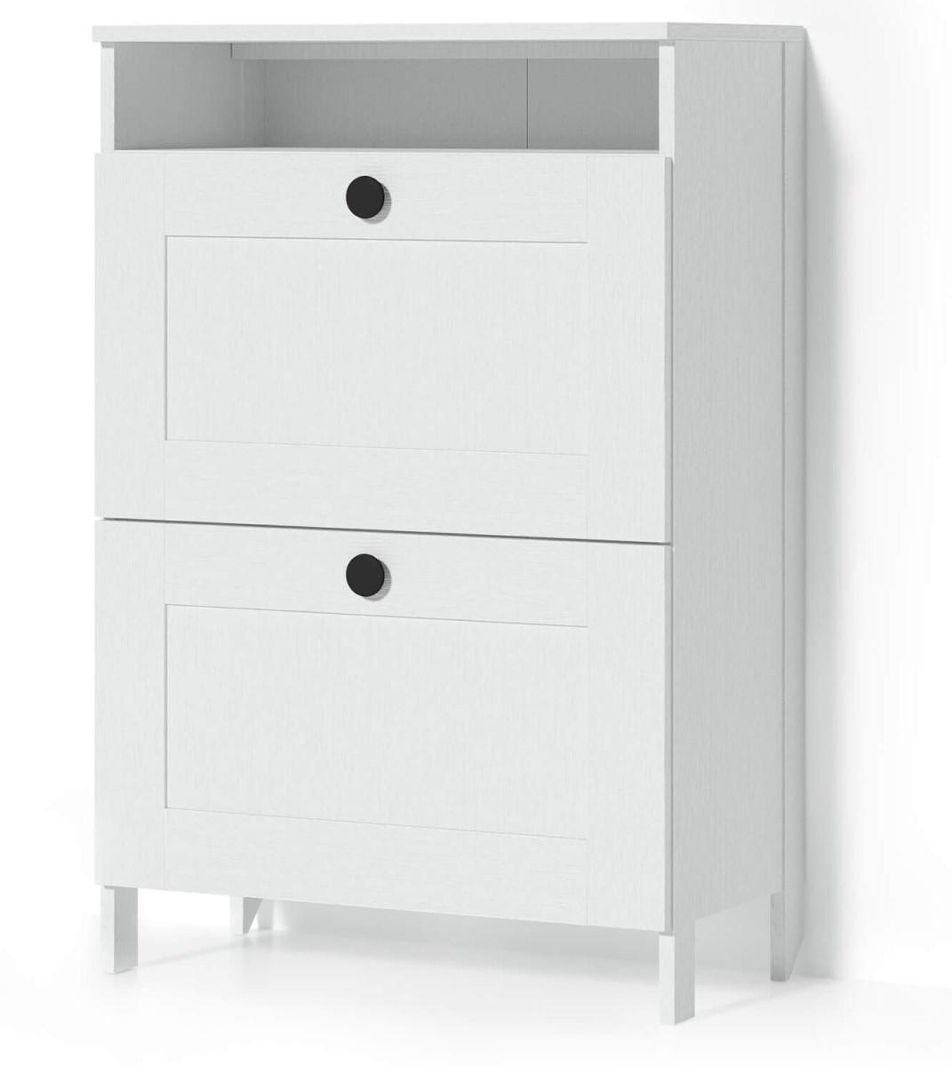 Dulap pentru incaltaminte Fabrik Home Mezzo 2D Frasin Alb