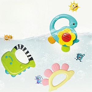 Jucarie bebelus Hola Toys Set de zornăitoare Dinozauri