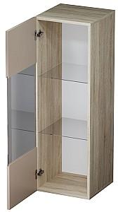 Dulap cu vitrina ML Mobila York Nr.2 Stejar Sonoma / Cappuccino (Maro)