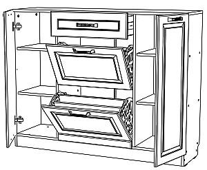 Dulap pentru incaltaminte ML Mobila Liverpool Nr.44 Fildes