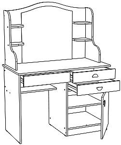 Masa de machiaj ML Mobila Rio Nr.13 Stejar Sonoma/Alb