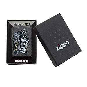 Bricheta Zippo Wolf Skull Feather Design 29863 211