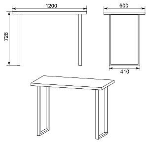 Masa de birou KompaniT Loft-7 Atelie Deschis (Gri)