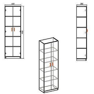 Dulap KompaniT KSH-7 Atelie Deschis (Gri)
