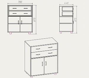Comoda KompaniT 2+2 Stejar Sonoma