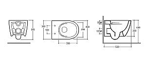 Vas WC Keramin TRENT R ML SLIM