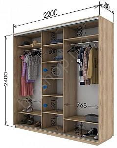 Dulap-cupe Confort-NV 3D PAL (220x60cm)