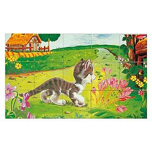 Puzzle Bino cuburi animale domestice (84175)