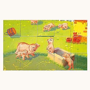 Puzzle Bino cuburi animale domestice (84175)