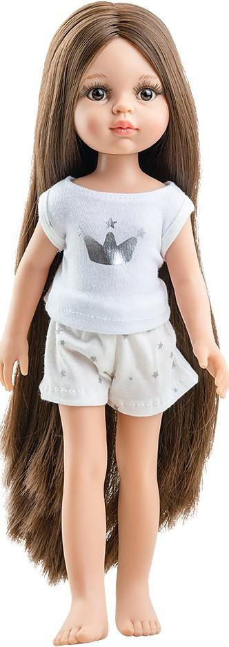 Papusa Paola Reina Carol in pijama cu par lung 32 cm 13213