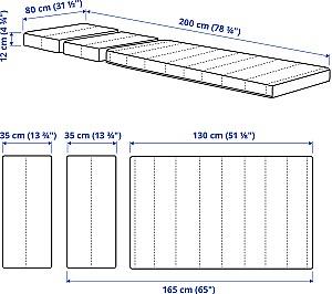 Saltea pentru copii IKEA Innerlig 80x200 Alb