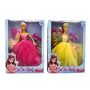 Papusa Sasa Girls 3 tipuri roz/fuchsia/galben (115530)