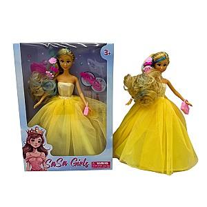 Papusa Sasa Girls 3 tipuri roz/fuchsia/galben (115530)