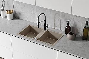 Chiuveta de bucatarie Backer NONA DUO IVORY 800x440