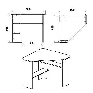 Masa de birou KompaniT Ucenic-2 Nimfea Alba