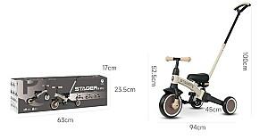 Tricicleta copii QPlay Stager 3 in1 Platinum Golden