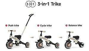 Tricicleta copii QPlay Stager 3 in1 Brown