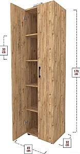 Dulap Nex Home Folder 49x31.8x178 cm Stejar