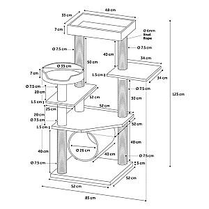Ansamblu pentru pisici Flamingo GRANDA Grey