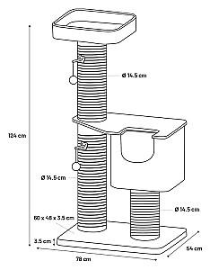 Ansamblu pentru pisici Flamingo Viola Grey
