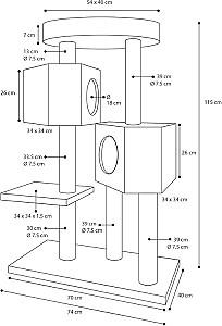 Ansamblu pentru pisici Flamingo KRESKO Grey