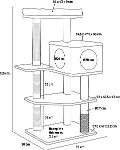 Ansamblu pentru pisici Flamingo FULGUR Grey