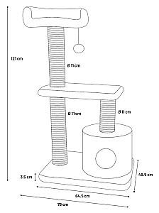 Ansamblu pentru pisici Flamingo HATHI