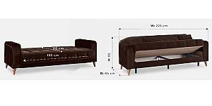 Canapea Fabulous Melisa 3-locuri 73-103 Maro