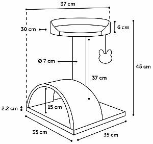 Ansamblu pentru pisici Flamingo GENE Grey