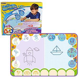 Covoras de joaca copii TOMY pentru desen cu apă Desenăm cu forme