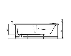Cada cu hidromasaj Mano Andra 170x75 cm Hidro 2
