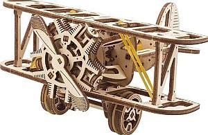 3D Puzzle Ugears Avion mini-biplan
